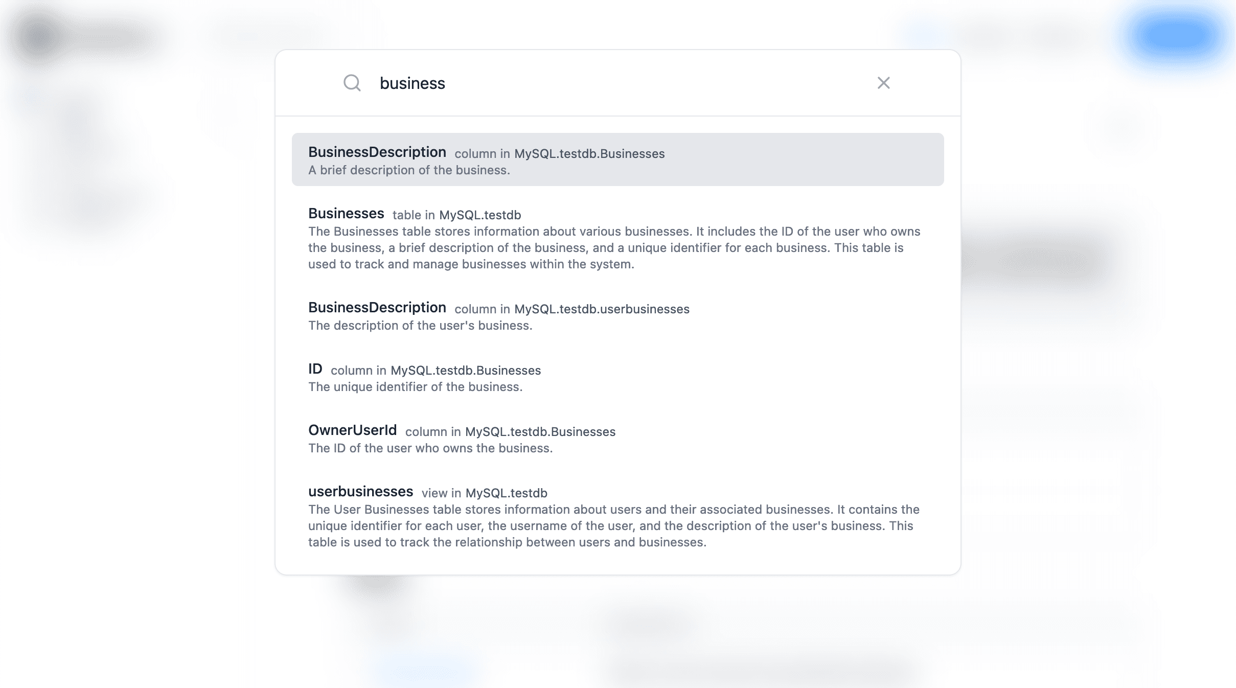 Screenshot of DataDocs source configuration tab, showing recently refreshed databases
